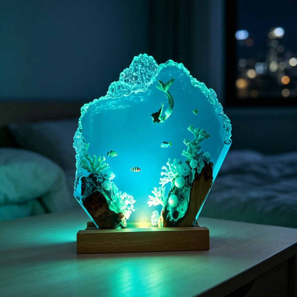 ประติมากรรมนางเงือกใต้ทะเลจากอ - Woodworking Resin บทวิจารณ์และราคา